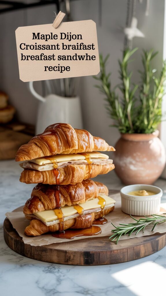 Maple-Dijon Croissant Breakfast Sandwiches Recipe