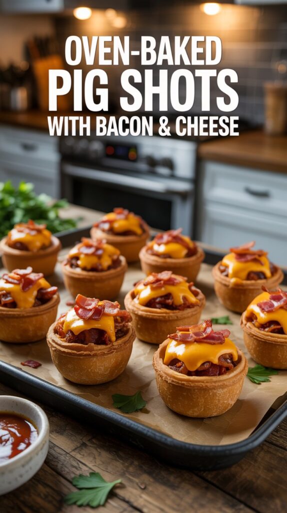 Oven-Baked Pig Shots with Bacon & Cheese