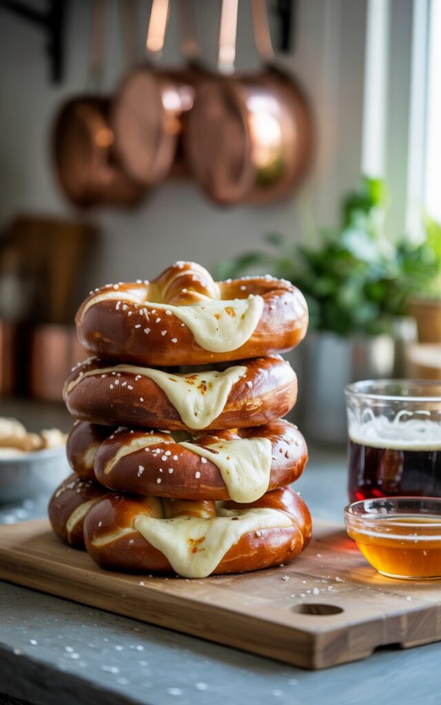 Mozzarella Stuffed Soft Pretzels Recipe