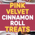 Pink Velvet Cinnamon Roll Treats
