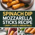 Spinach Dip Mozzarella Sticks