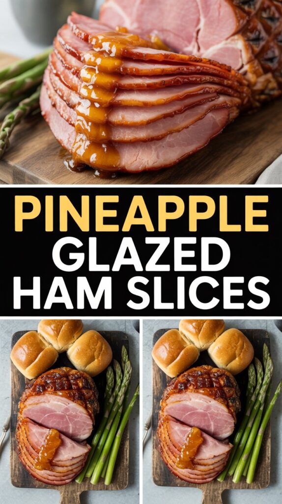 Pineapple Glazed Ham Slices