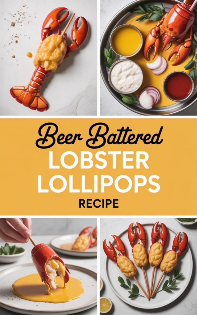 Beer Battered Lobster Lollipops Recipe