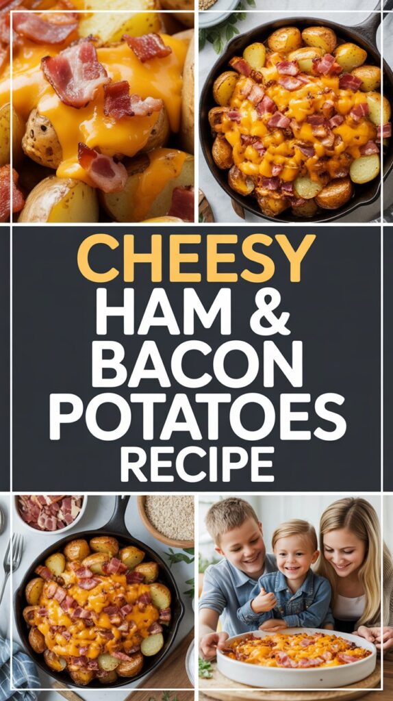 Cheesy Ham & Bacon Potatoes Recipe