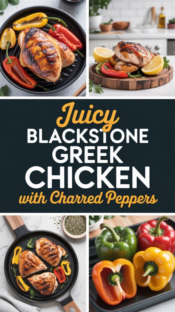 Juicy Blackstone Greek Chicken with Charred Peppers