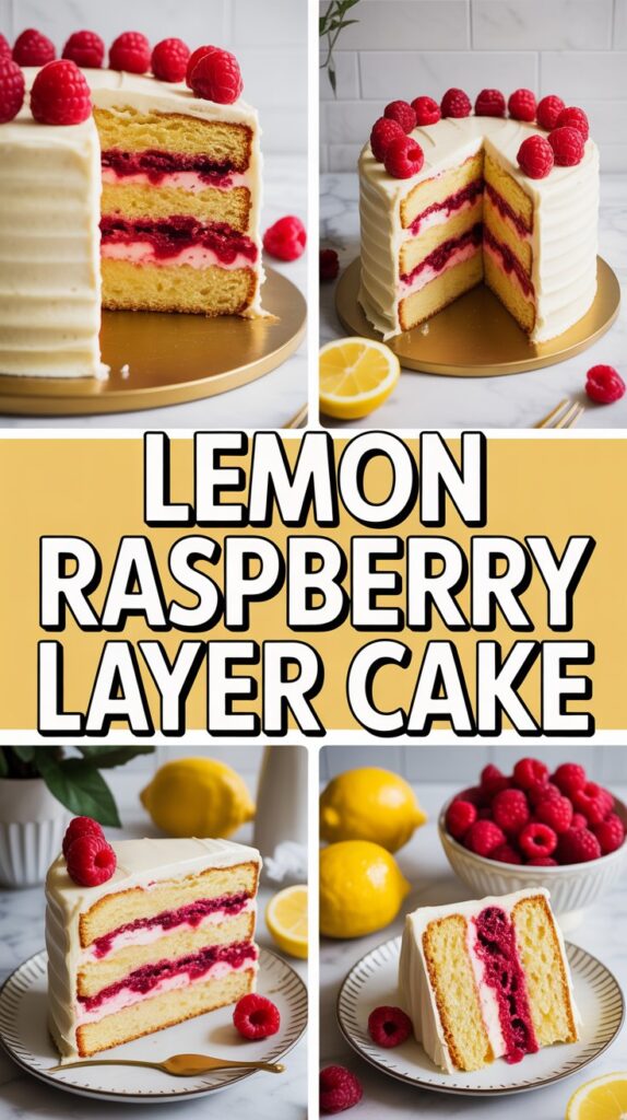 Lemon Raspberry Layer Cake