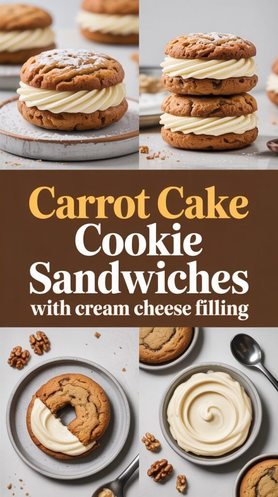 Carrot Cake Cookie Sandwiches