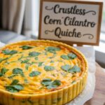 Crustless Corn Cilantro Quiche Light Flavorful and Gluten Free