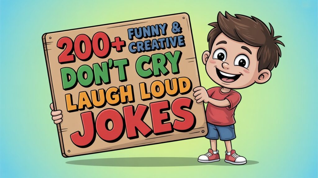 Funny & Creative Don’t Cry Jokes