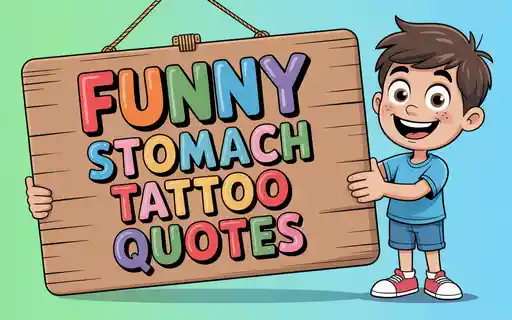 funny stomach tattoo quotes